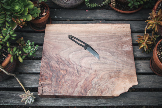 3" WharnPock Fixed Pocket Knife w/ leather sheath - For Pete