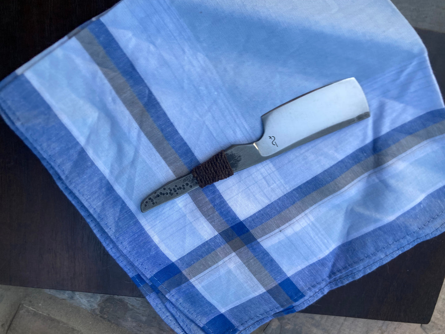 Full Flat Ground Smile Bladed Kamisori Razor in 80Crv2 High Carbon Steel