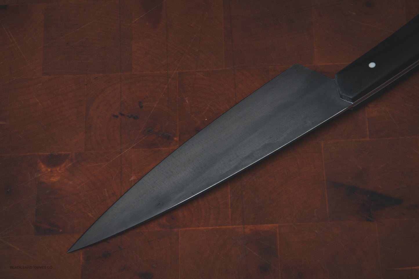 5.5" (140mm) Petty with Hamon in 1080 High Carbon Steel with Toxedo Handles