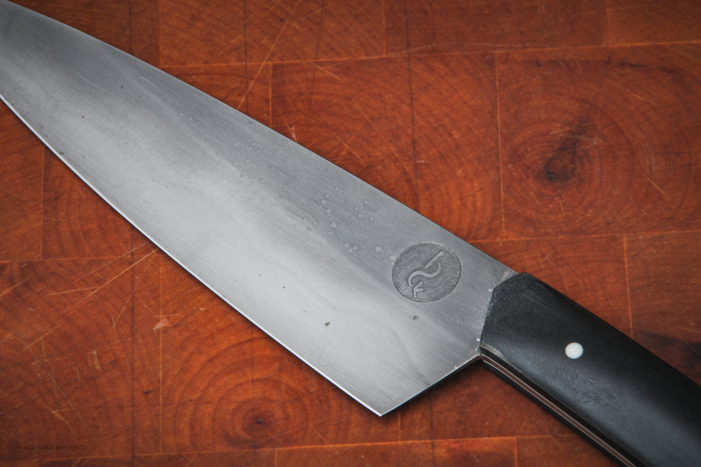 5.5" (140mm) Petty with Hamon in 1080 High Carbon Steel with Toxedo Handles