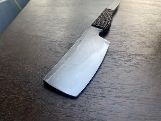Full Flat Ground Smile Bladed Kamisori Razor w/ Hamon in 26c3 High Carbon Steel